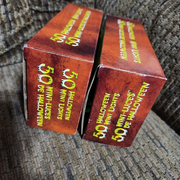 Vtg Sienna Halloween Mini Lights Violet & Multibulbs 13ft each Indoor Outdoor - Picture 4 of 8